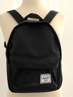 HERSCHEL Supply Co. Classic Backpack Black Red White Stripe Lined Bag Unisex